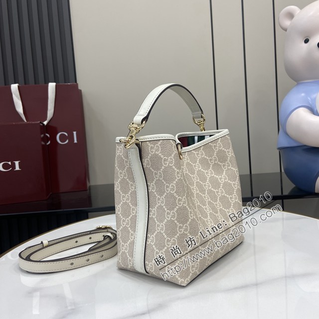 Gucci專櫃古馳最新款購物袋GG圖案條紋織大號肩背包 jh2635型號：815118